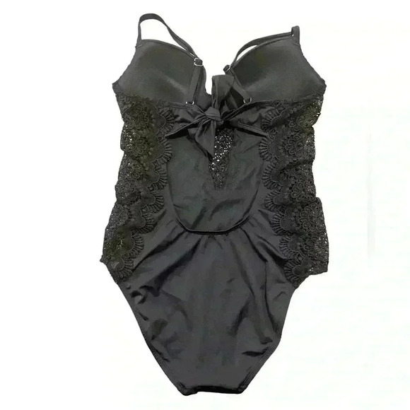 A. CHE Lace Black One Piece Swimsuit Women’s Size 6 - Picture 5 of 8